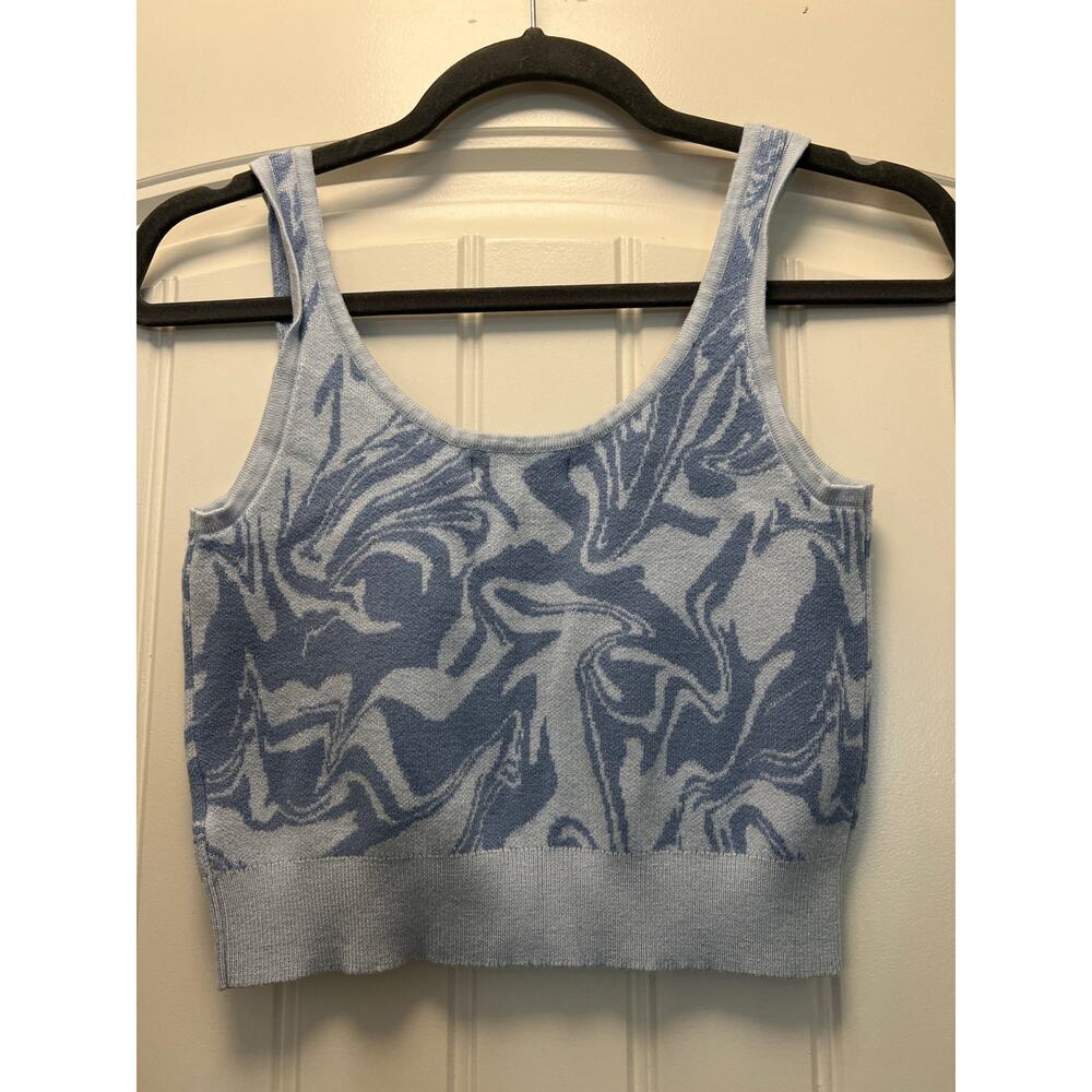 LA Hearts Women’s Sleeveless Marble Button Sweater‎ Cropped Tank Top Size M Blue - Picture 4 of 4